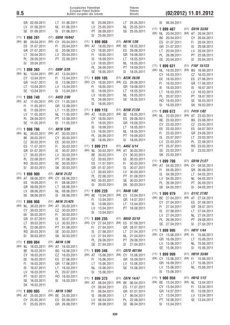 Bulletin 2012/02 - European Patent Office