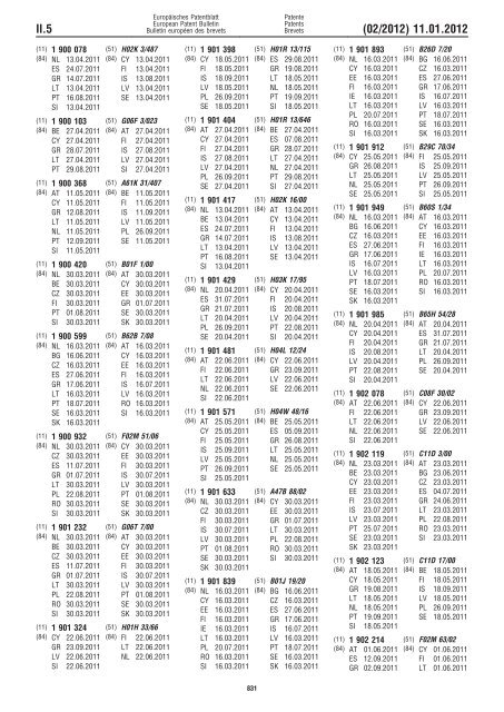 Bulletin 2012/02 - European Patent Office