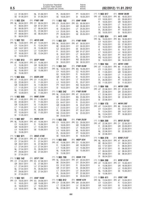 Bulletin 2012/02 - European Patent Office