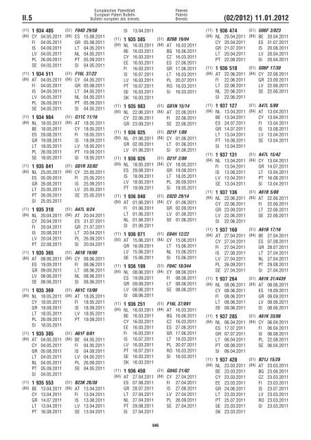 Bulletin 2012/02 - European Patent Office