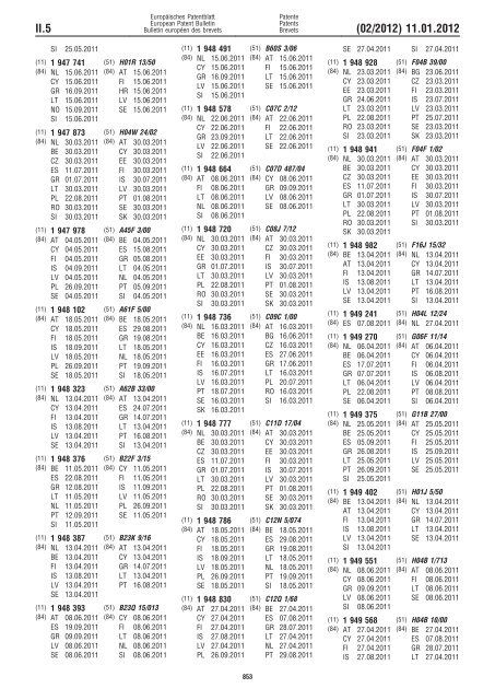 Bulletin 2012/02 - European Patent Office