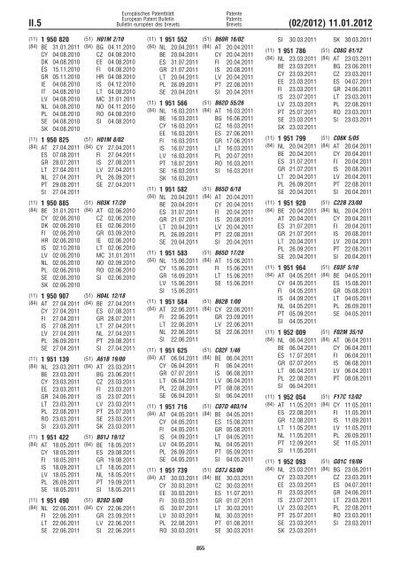 Bulletin 2012/02 - European Patent Office