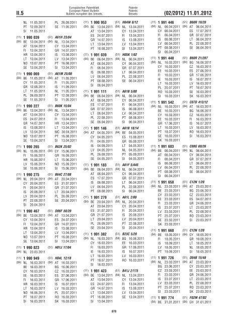 Bulletin 2012/02 - European Patent Office