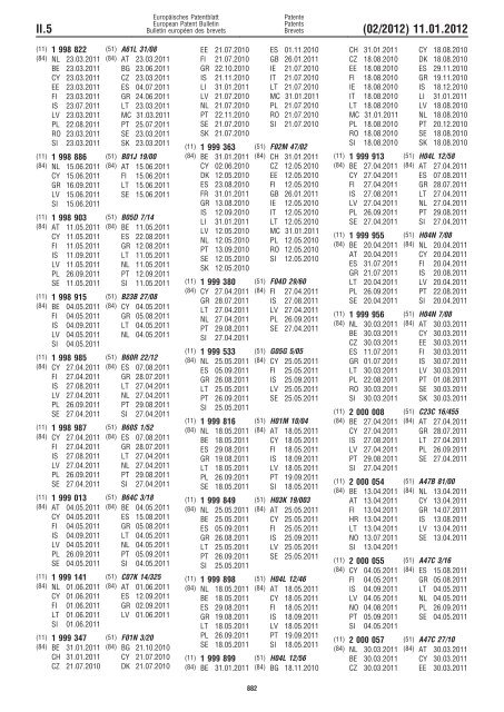 Bulletin 2012/02 - European Patent Office