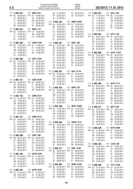 Bulletin 2012/02 - European Patent Office