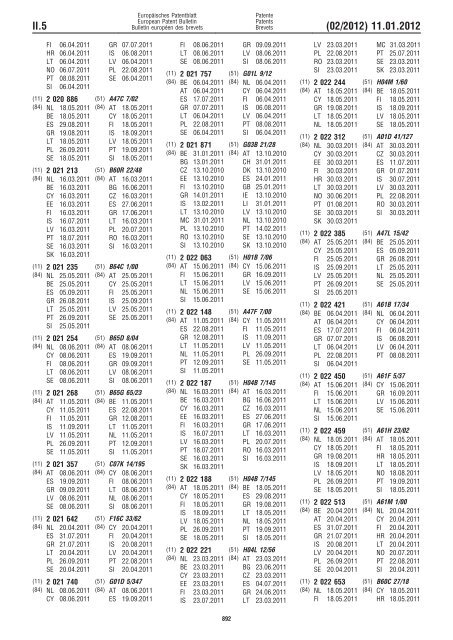 Bulletin 2012/02 - European Patent Office