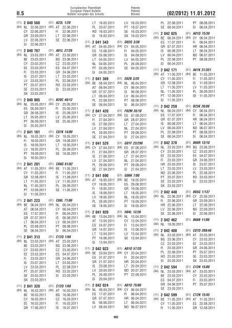 Bulletin 2012/02 - European Patent Office