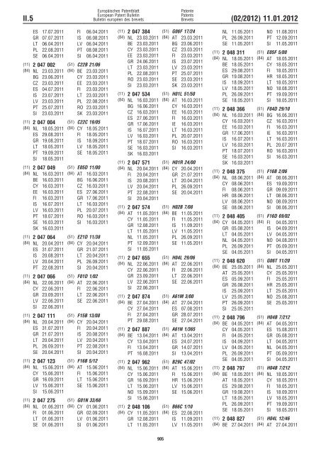 Bulletin 2012/02 - European Patent Office