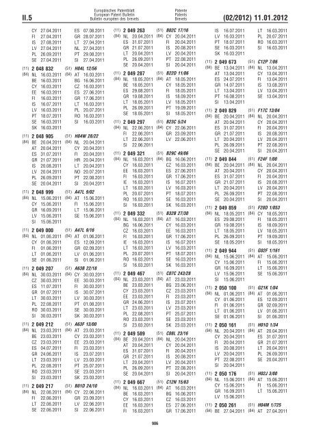 Bulletin 2012/02 - European Patent Office