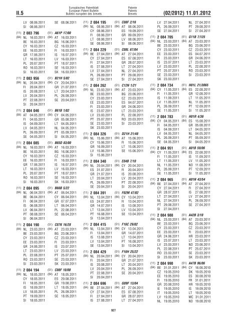 Bulletin 2012/02 - European Patent Office