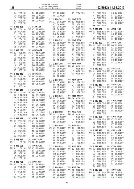 Bulletin 2012/02 - European Patent Office