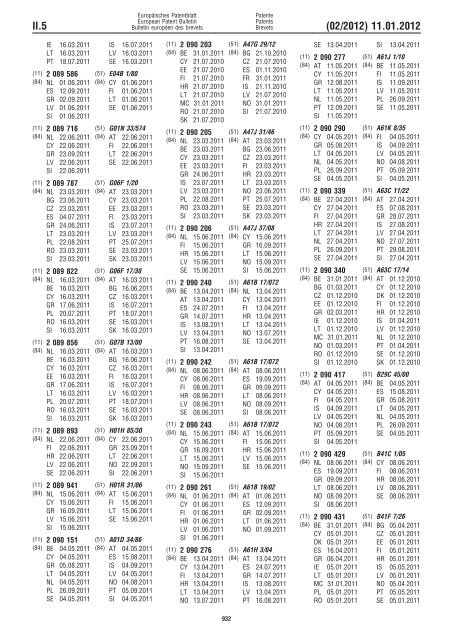 Bulletin 2012/02 - European Patent Office