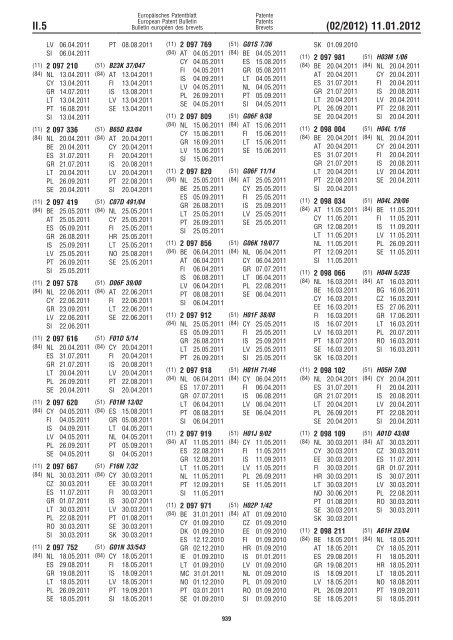 Bulletin 2012/02 - European Patent Office