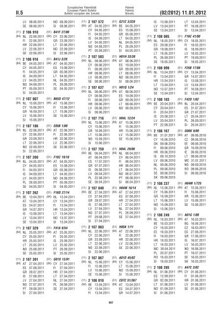 Bulletin 2012/02 - European Patent Office