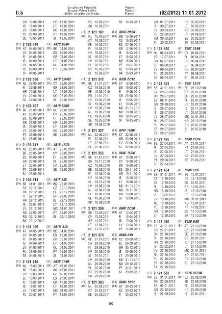 Bulletin 2012/02 - European Patent Office