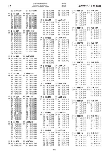 Bulletin 2012/02 - European Patent Office