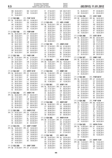 Bulletin 2012/02 - European Patent Office