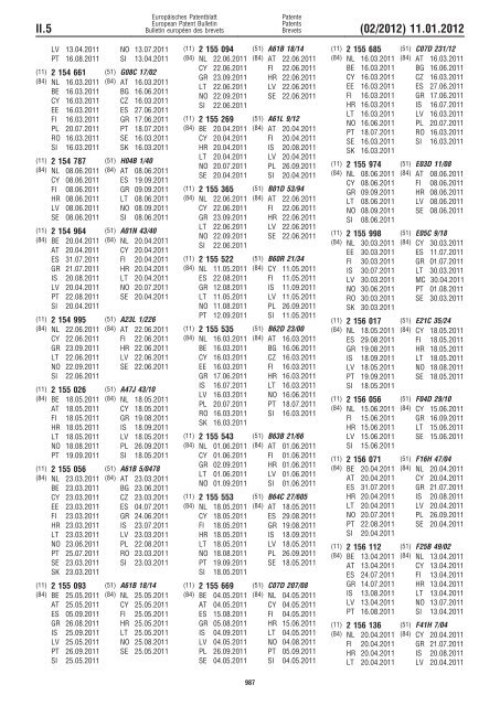 Bulletin 2012/02 - European Patent Office