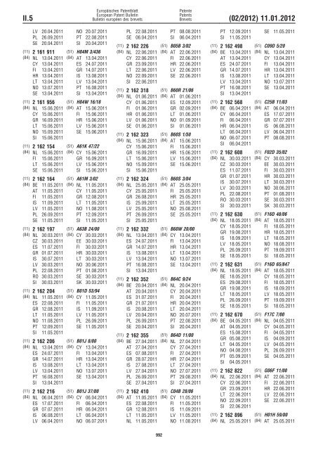 Bulletin 2012/02 - European Patent Office