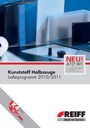 Kunststoff Halbzeuge - REIFF Technische Produkte