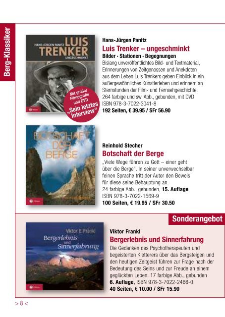 Erlebte Welt der Berge - Tyrolia Verlag