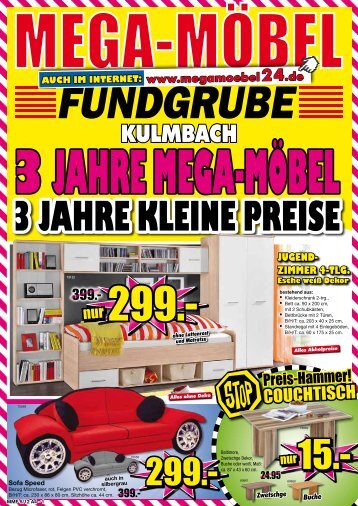 3 Jahre kleine Preise - MEGA Möbel Fundgrube Kulmbach, Pegnitz