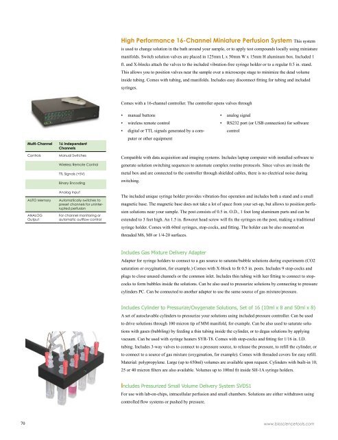 Controlled Environment Systems for High ... - Bioscience Tools