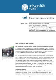 06 forschungsnewsletter - Forschungsnewsletter - Universität Wien