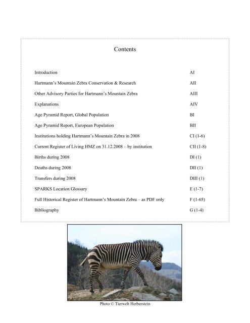 international studbook hartmann's mountain zebra - Marwell Zoo