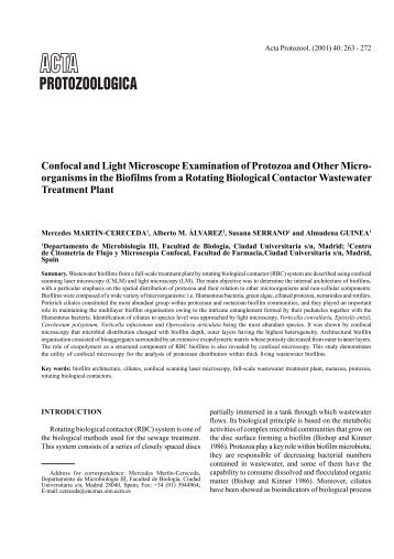 Confocal and Light Microscope Examination of Protozoa and Other ...