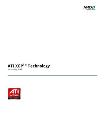 ATI XGP TM Technology - AMD