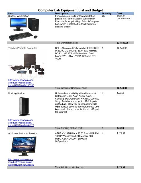 Computer Lab Equipment Li