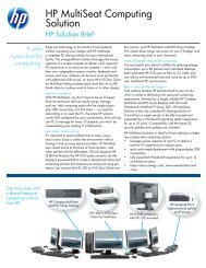 HP MultiSeat Computing Solution