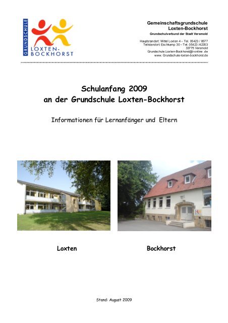 Schulanfang 2009 an der Grundschule Loxten-Bockhorst - strato