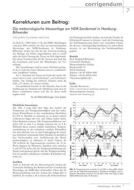 Mitteilungen 03 / 2004 - Deutsche Meteorologische Gesellschaft eV ...