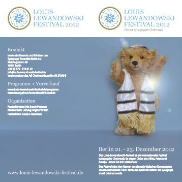 Festival Programm als PDF - Louis Lewandowski Festival