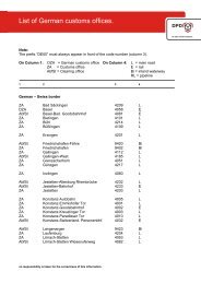 List of German customs offices. Accompanying documents ... - DPD