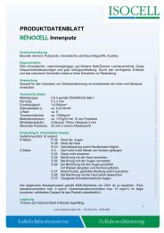 PRODUKTDATENBLATT RENOCELL Innenputz