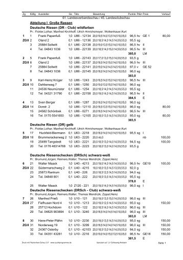 Katalog Allgemein - Landesverband Schleswig-Holstein