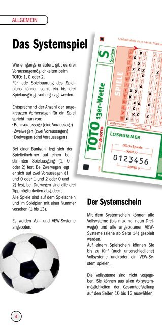 TOTO Voll- und VEW-Systeme - Lotto Rheinland-Pfalz