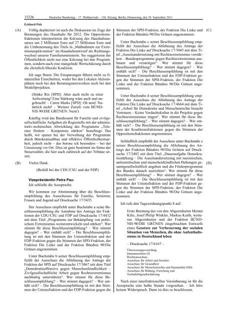 Stenografischer Bericht 130. Sitzung - Deutscher Bundestag
