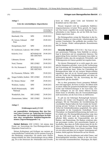 Stenografischer Bericht 130. Sitzung - Deutscher Bundestag