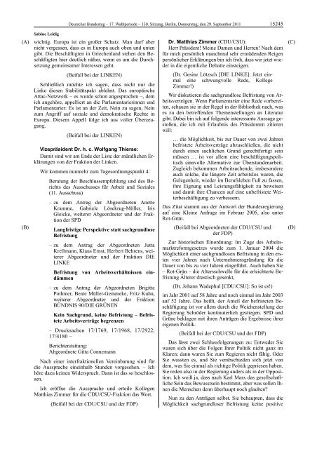 Stenografischer Bericht 130. Sitzung - Deutscher Bundestag