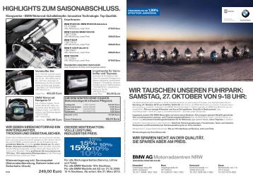 WiR tauscheN uNseReN FuhRpaRk - BMW Motorrad