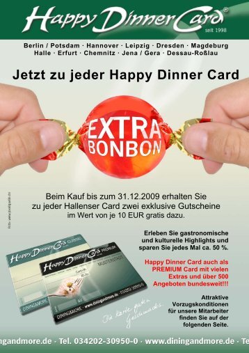 Jena / Gera · Dessau-Roßlau Jetzt zu jeder Happy Dinner Card