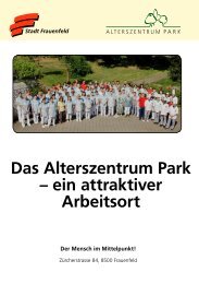 Das Alterszentrum Park – ein attraktiver Arbeitsort