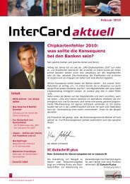 Chipkartenfehler 2010: was sollte die Konsequenz bei ... - InterCard