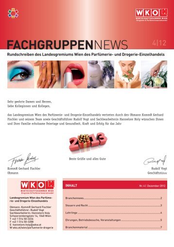 FachgruppenNews - e-reader.wko.at - Wirtschaftskammer Wien