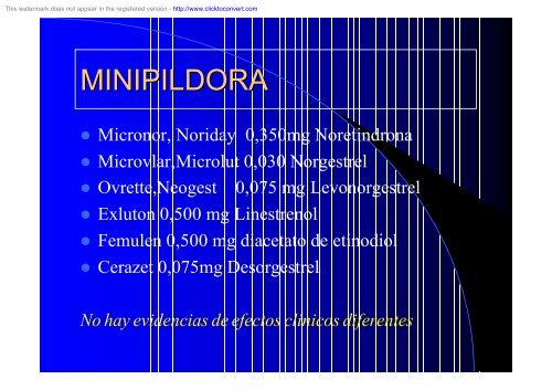 Anticoncepción hormonal - GFMER