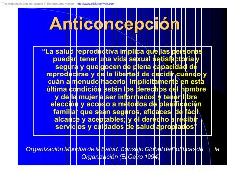 Anticoncepción hormonal - GFMER